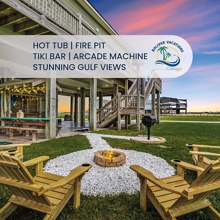 Seas The Day! 4Br Retreat, Hot Tub, Game Room, Firepit & Gulf Views Port Bolivar Экстерьер фото